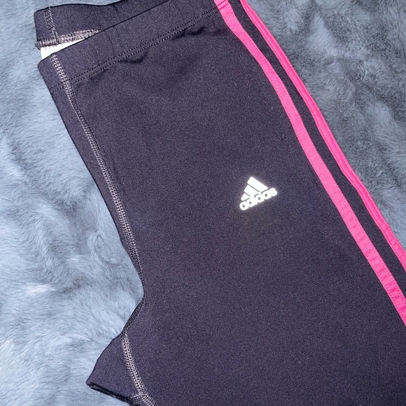 Adidas 3 Stripe Navy and Hot Pink Pants. VTG Like New - Picture 4 of 6